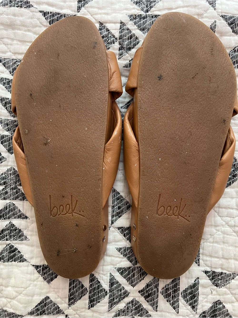 Beek leather slide sandals, 10, excellent condition - Picture 5 of 5
